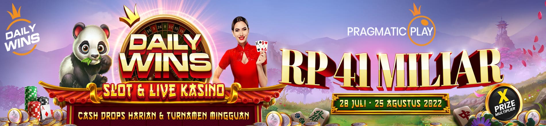 Mahjong Panda: Slot Turnamen & Cash Drop